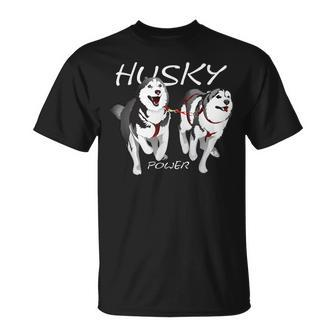 Siberian Husky Power Awesome Cute Husky T-Shirt - Monsterry