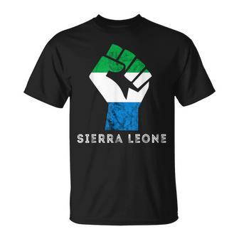 Sierra Leone Hand Fist Flag Sierra Leonean Roots Pride T-Shirt - Monsterry CA