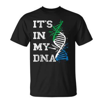Sierra Leone It's In My Dna Siera Leonean Roots Flag T-Shirt - Monsterry
