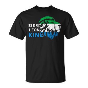 Sierra Leone Lion Flag Sierra Leonean King Pride Roots T-Shirt - Monsterry AU