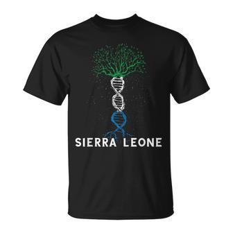 Sierra Leone Siera Leonean Roots Tree Of Life Flag Pride T-Shirt - Monsterry AU