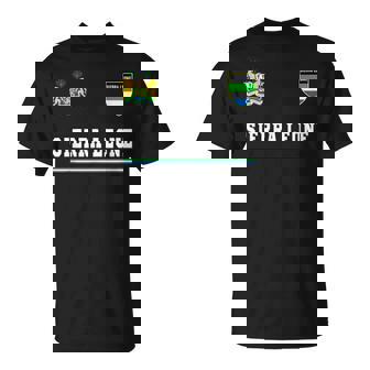 Sierra Leone SportsSoccer Jersey Flag Football T-Shirt - Thegiftio