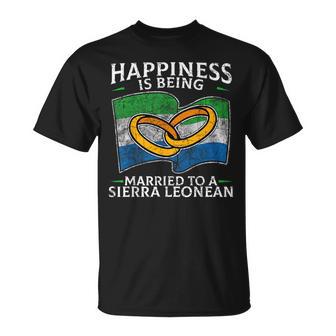 Sierra Leonean Wedding Sierra Leone Roots Flag Salone Couple T-Shirt - Monsterry CA