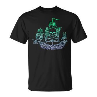 Silhouette Icon Pirate Pirate Ship Boys Pirate T-Shirt - Seseable
