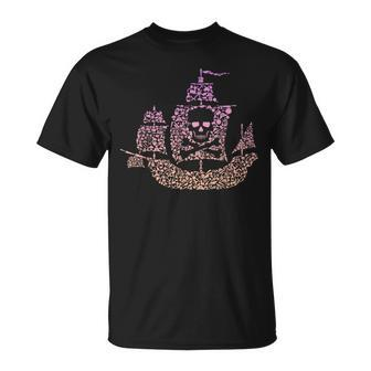 Silhouette Icon Pirate Pirate Ship Girls Pirate T-Shirt - Seseable