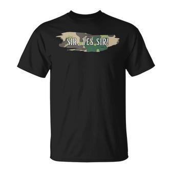 Sir Yes Sir Military Solidier Camouflage Drill Army T-Shirt - Monsterry CA
