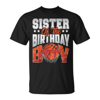 Sister Basketball Birthday Boy Family Baller B-Day Party T-Shirt - Thegiftio UK