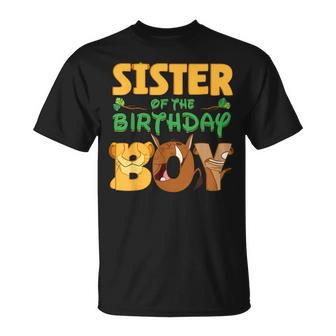 Sister Of The Birthday Boy Lion Family Matching T-Shirt - Monsterry UK