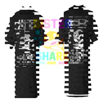 Sister Of The Shark Birthday Family Matching Birthday T-Shirt - Monsterry