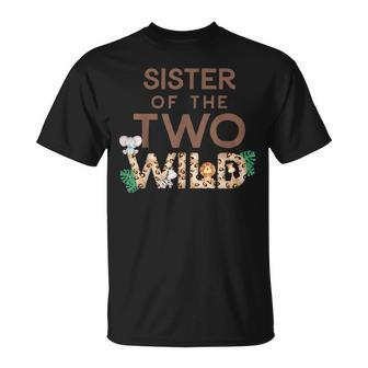Sister Of The Two Wild Animal Safari 2Nd Birthday Theme T-Shirt - Seseable
