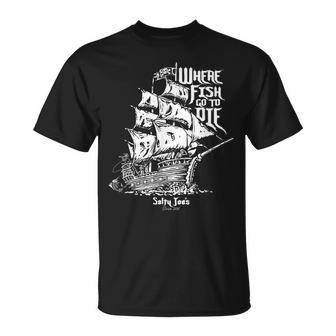 Skeleton Ship Logo T-Shirt | Mazezy