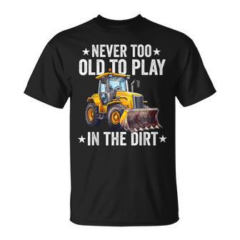 Skid Sr Loader Operator Grandpa Dad Skid Loader T-Shirt - Monsterry CA