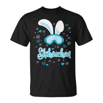 Skihäschen Apres Ski Outfit Bunny Costume Ski Hat T-Shirt - Seseable