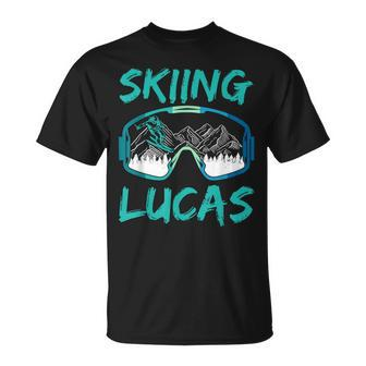 Skiing Lucas Winter Sports Ski Skier Hobby T-Shirt - Seseable