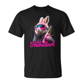 Skiing Skihaserl Apres-Ski T-Shirt - Seseable