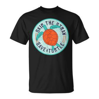 Skip The Straw Save A Turtle Protect The Oceans Meme T-Shirt - Monsterry AU