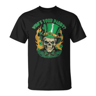 Skull Vintage Retro Who’S Your Paddy St Patrick's Day T-Shirt | Mazezy