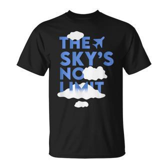 The Sky's No Limit Motivational Quote T-Shirt - Monsterry