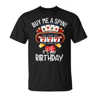 Slot Machine 777 Lucky Birthday Gambling Casino T-Shirt - Thegiftio UK