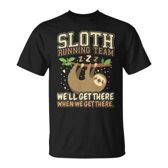 Sloth Running Team Sloth T-Shirt | Mazezy AU