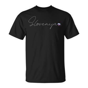 Slovenija Love Slovenian Flag And Heart On Slovenia S T-Shirt - Seseable