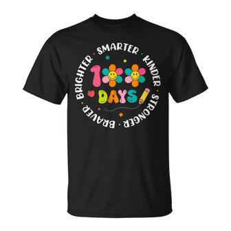 Smarter Kinder Stronger Brighter 100 Days Of School Teacher T-Shirt - Seseable