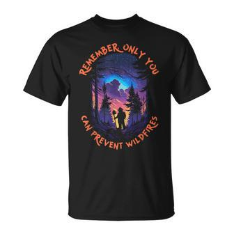 Smokey Bear Starry Night Scene Only You Can Prevent Wildfire T-Shirt - Monsterry AU
