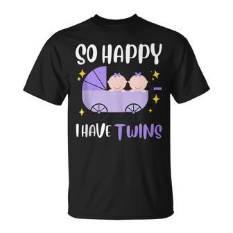 So Happy I Have Twins Mother's Day & Father's Day Twins T-Shirt - Thegiftio UK
