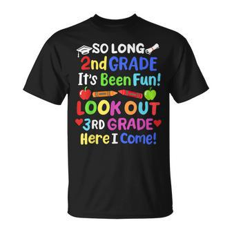 So Long 2Nd Grade Happy Last Day Of School Class Of 2024 T-Shirt - Monsterry CA