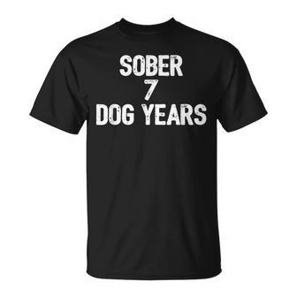 Sober Milestone 1 Year Anniversary 7 Dog Years T-Shirt - Monsterry UK