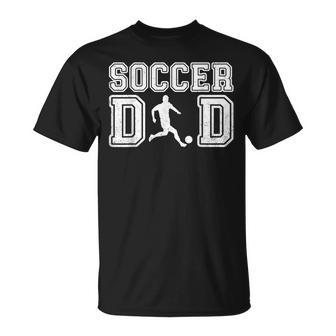Soccer Dad Father's Day Football Vintage Daddy Papa Father T-Shirt - Thegiftio UK