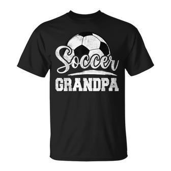 Soccer Grandpa Soccer Player Game Day Father's Day T-Shirt - Seseable