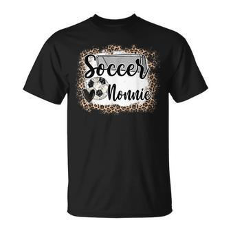 Soccer Nonnie Leopard Soccer Lover Mother's Father's Day T-Shirt - Seseable