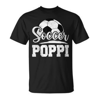 Soccer Poppi Soccer Player Game Day Father's Day T-Shirt - Seseable