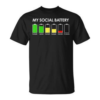 My Social Battery Low Energy Anti Social Introvert T-Shirt - Monsterry AU