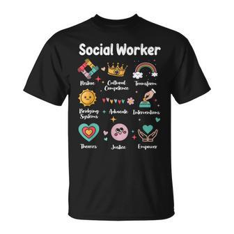 Social Worker Work Love Social Work Month T-Shirt - Seseable