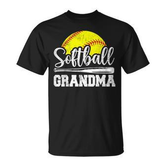 Softball Grandma Softball Player Game Day Mother's Day T-Shirt - Seseable