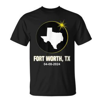 Solar Eclipse 2024 Fort Worth State Texas Eclipse T-Shirt | Mazezy