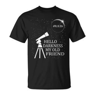 Solar Eclipse 2024 Hello Darkness My Old Friend 2024 T-Shirt - Thegiftio UK