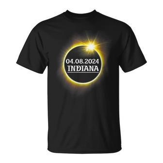 Solar Eclipse 2024 Indiana Usa State Totality Path Souvenir T-Shirt - Thegiftio UK