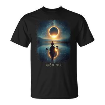 Solar Eclipse 2024 Lake Reflections Solar Eclipse T-Shirt - Monsterry
