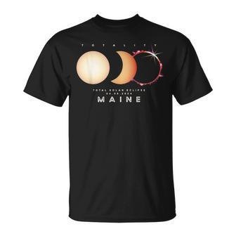 Solar Eclipse 2024 Maine Total Eclipse Graphic T-Shirt | Mazezy DE