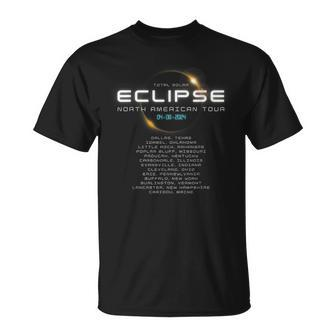 Solar Eclipse 2024 North American Tour Band T-Shirt | Mazezy