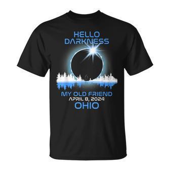 Solar Eclipse 2024 Ohio Hello Darkness My Old Friend T-Shirt - Monsterry UK