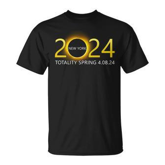 Solar Eclipse 2024 Party New York Totality Total Usa Map T-Shirt - Monsterry AU