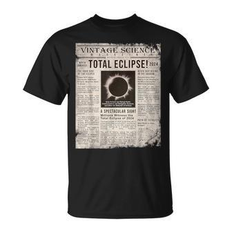 Solar Eclipse 2024 Total Eclipse Vintage Graphic T-Shirt - Monsterry