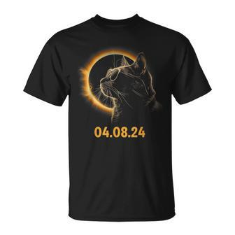 Solar Eclipse Cat Solar Eclipse Glasses Cat T-Shirt - Seseable