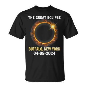 Solar Eclipse The Great Eclipse Buffalo New York 04 08 2024 T-Shirt - Seseable
