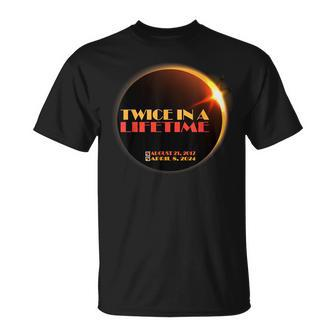 Solar Eclipse Twice In Lifetime 2024 Solar Eclipse Cats T-Shirt | Mazezy