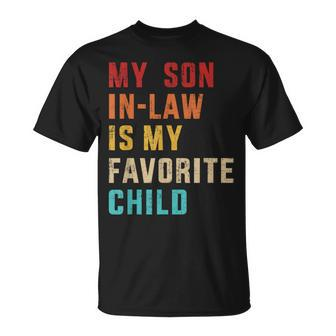 Son-In-Law Favorite Child Retro For Mom-In-Law T-Shirt | Mazezy DE